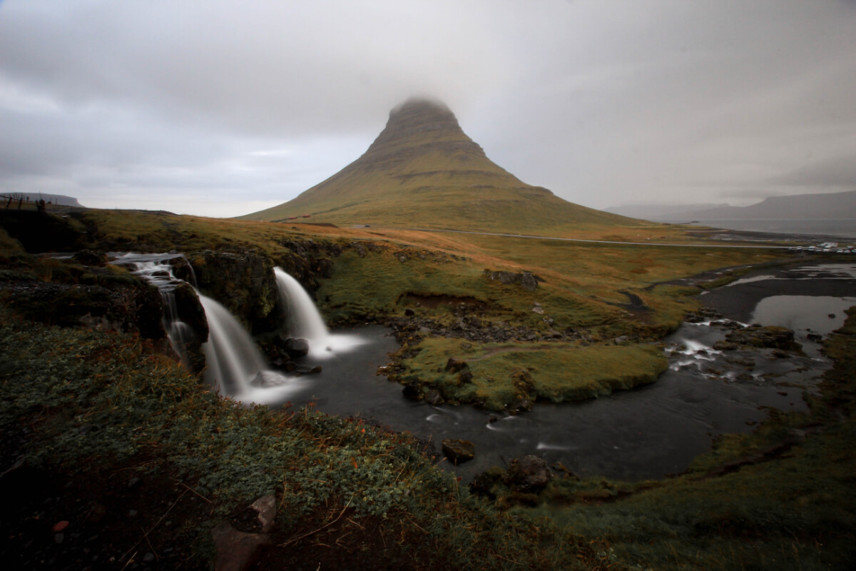 Kirkjufellsfoss, cascata, montagna, natura